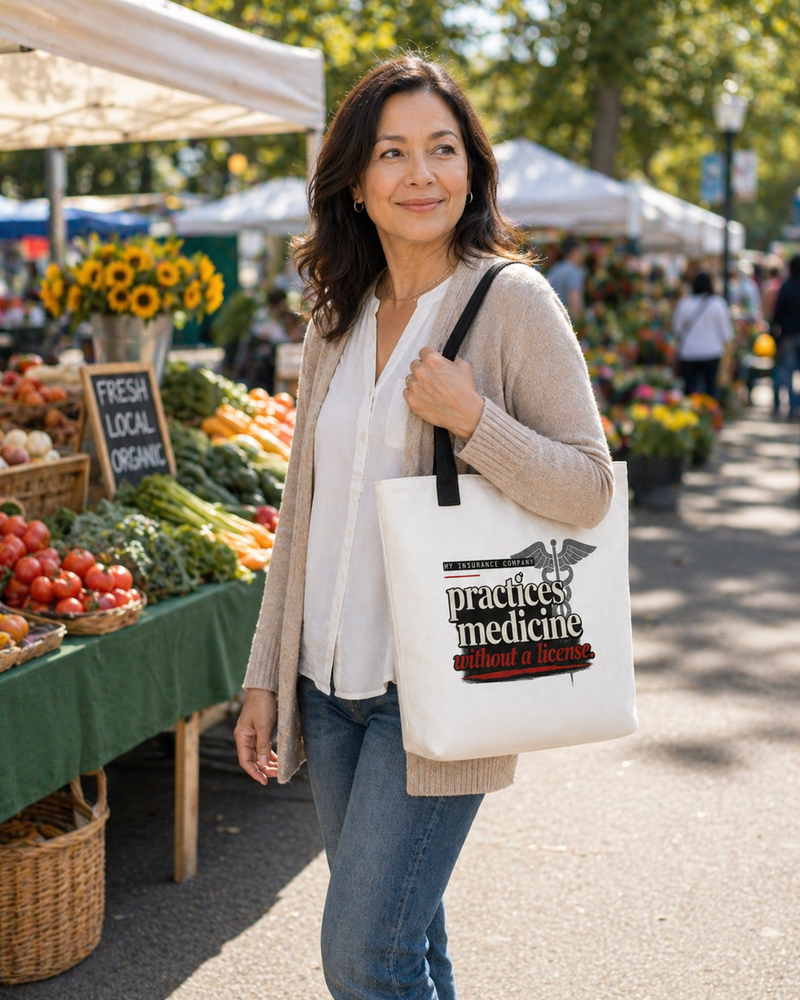 My Insurance Company Practices Medicine Without a License Tote Bag | Prior Authorize This